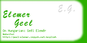 elemer geel business card